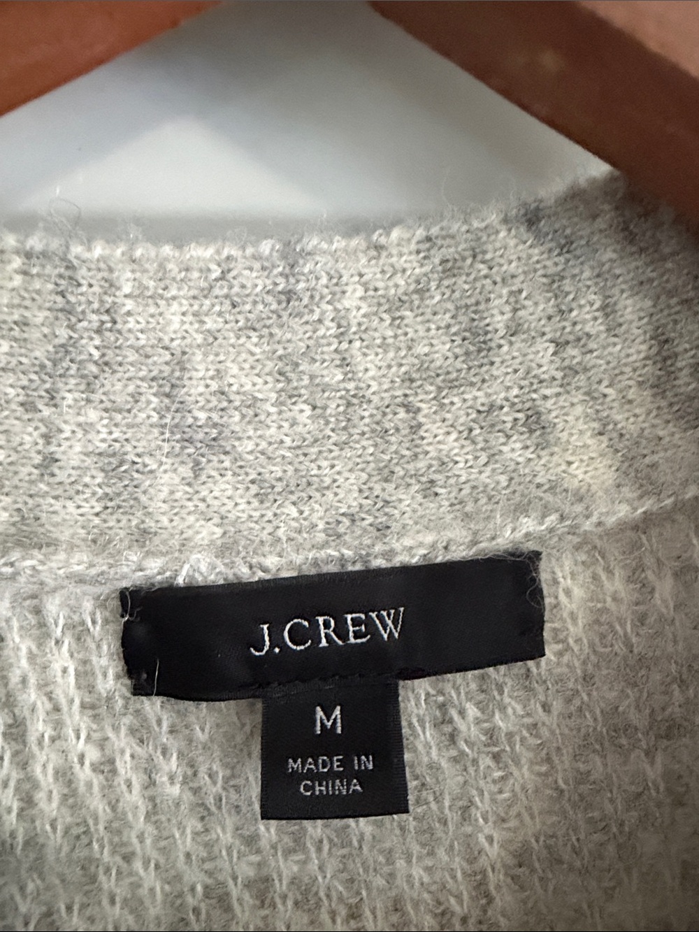 J. Crew Heathered Light Beige V-Neck Button Cardigan - Picture 2 of 4